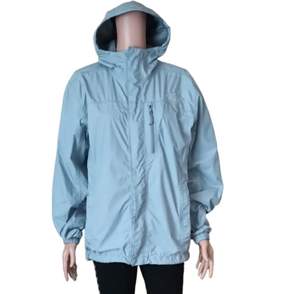 North Face Hooded Windbreaker SP Blue Gray Waterproof Outdoor Jacket